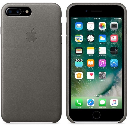 APPLE Custodia in pelle per iPhone 8 Plus / 7 Plus - Grigio Tempesta